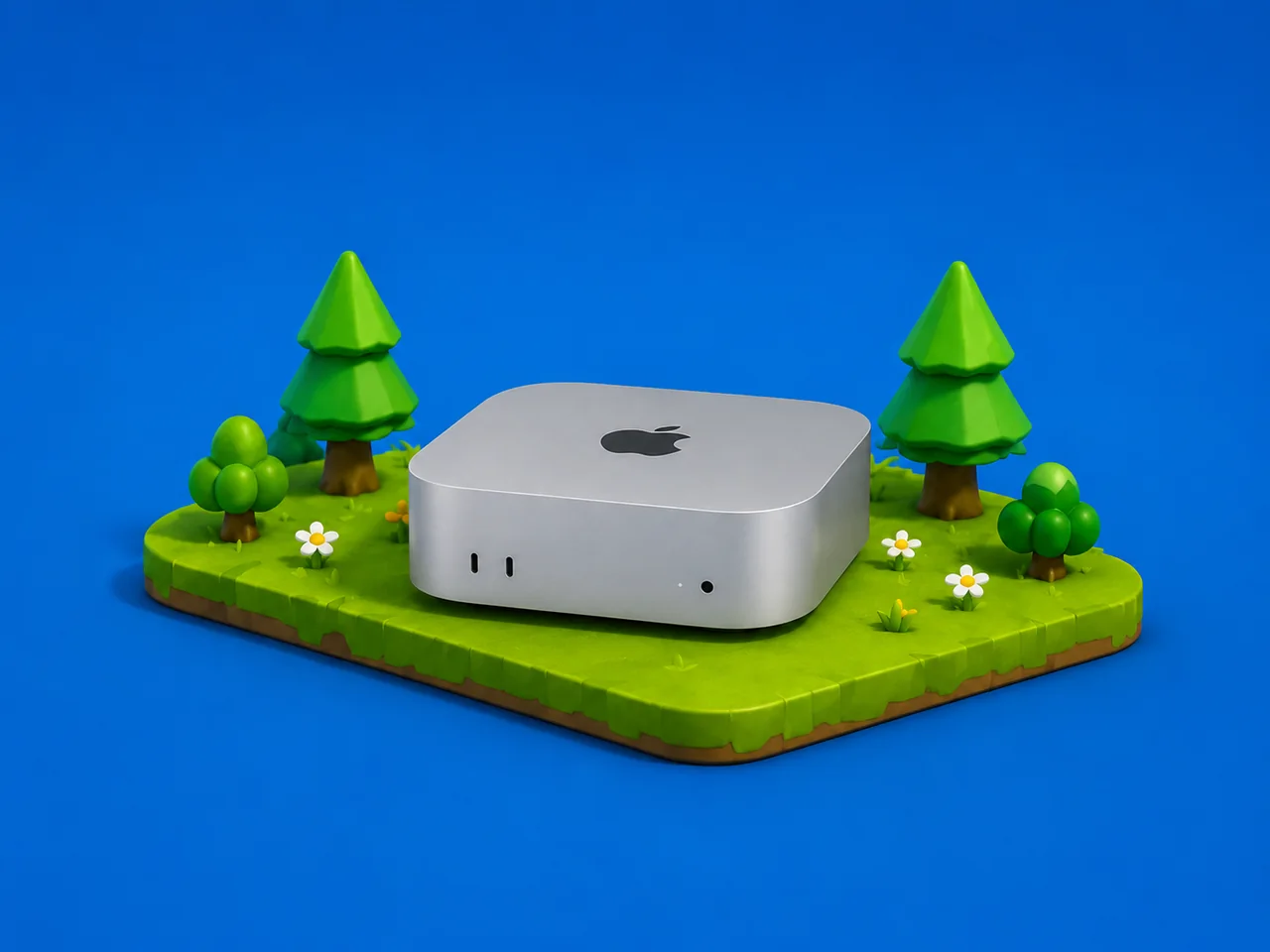 Mac mini on a PrizeRun low-poly island